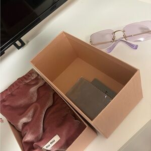 Miu Miu Lavender Sunglasses with Blush Box